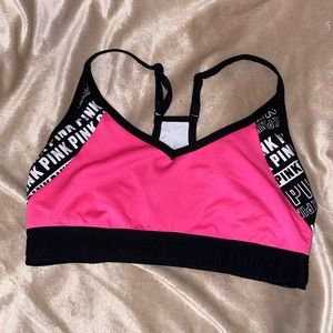 Victoria’s Secret pink, black and pink sports bra